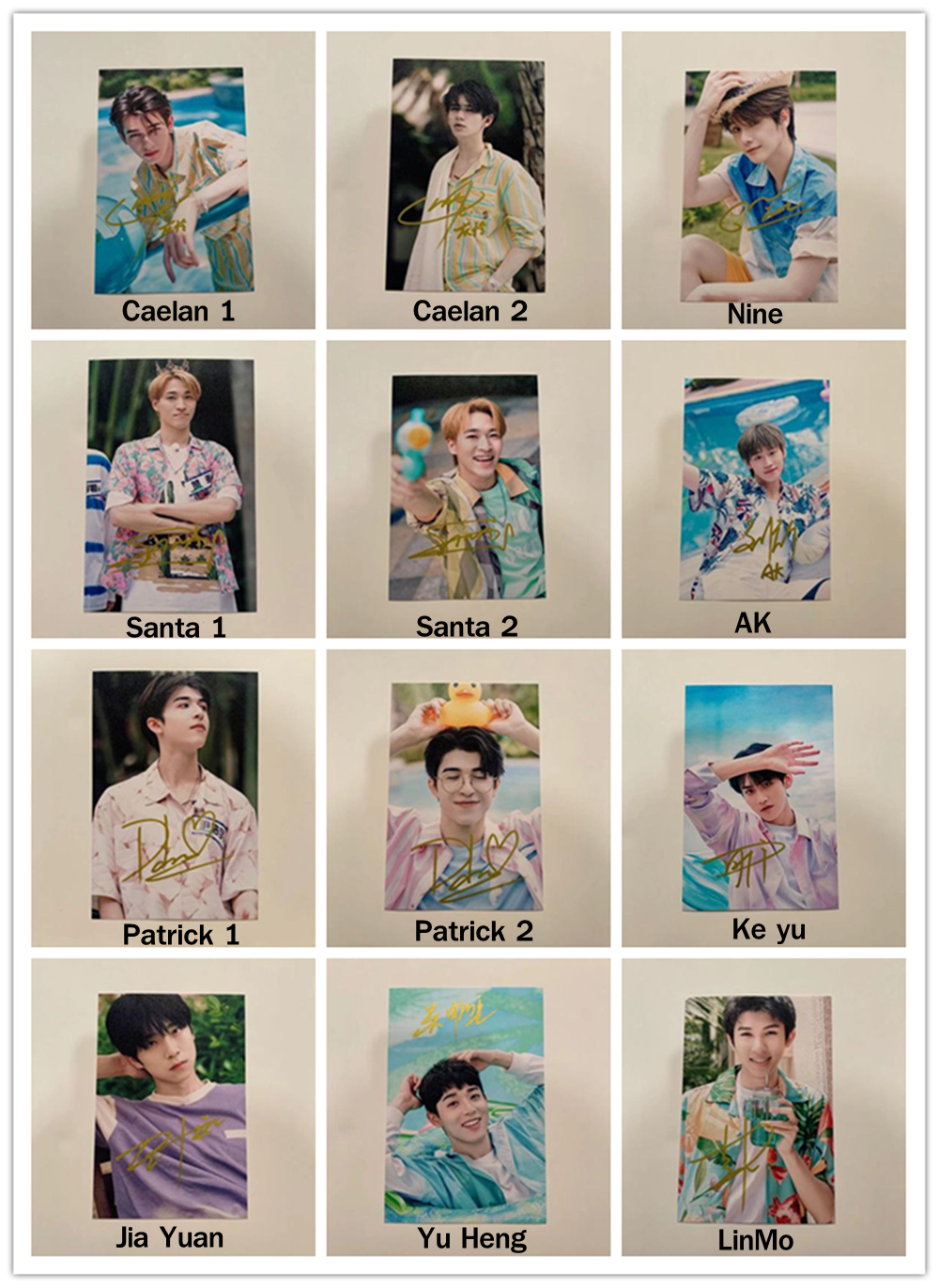 Photocard (6") พร้อมลายเซ็น INTO1 & CHUANG 2021