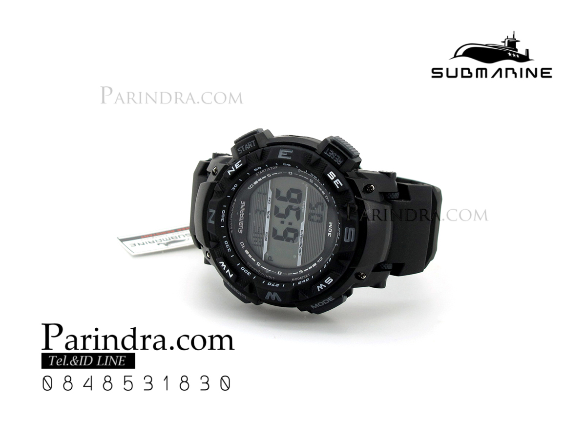 นาฬิกา US submarine รุ่น TP1326M สีดำ พื้นหลังเทา