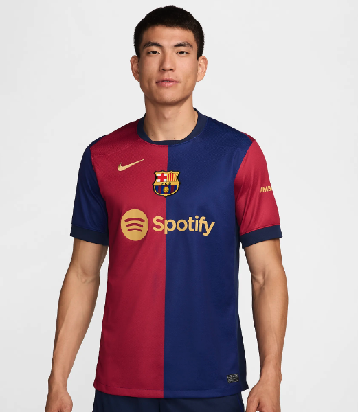 เสื้อบาร์เซโลน่า 2024 2025 ทีมเหย้ารุ่นสเตเดี้ยมของแท้