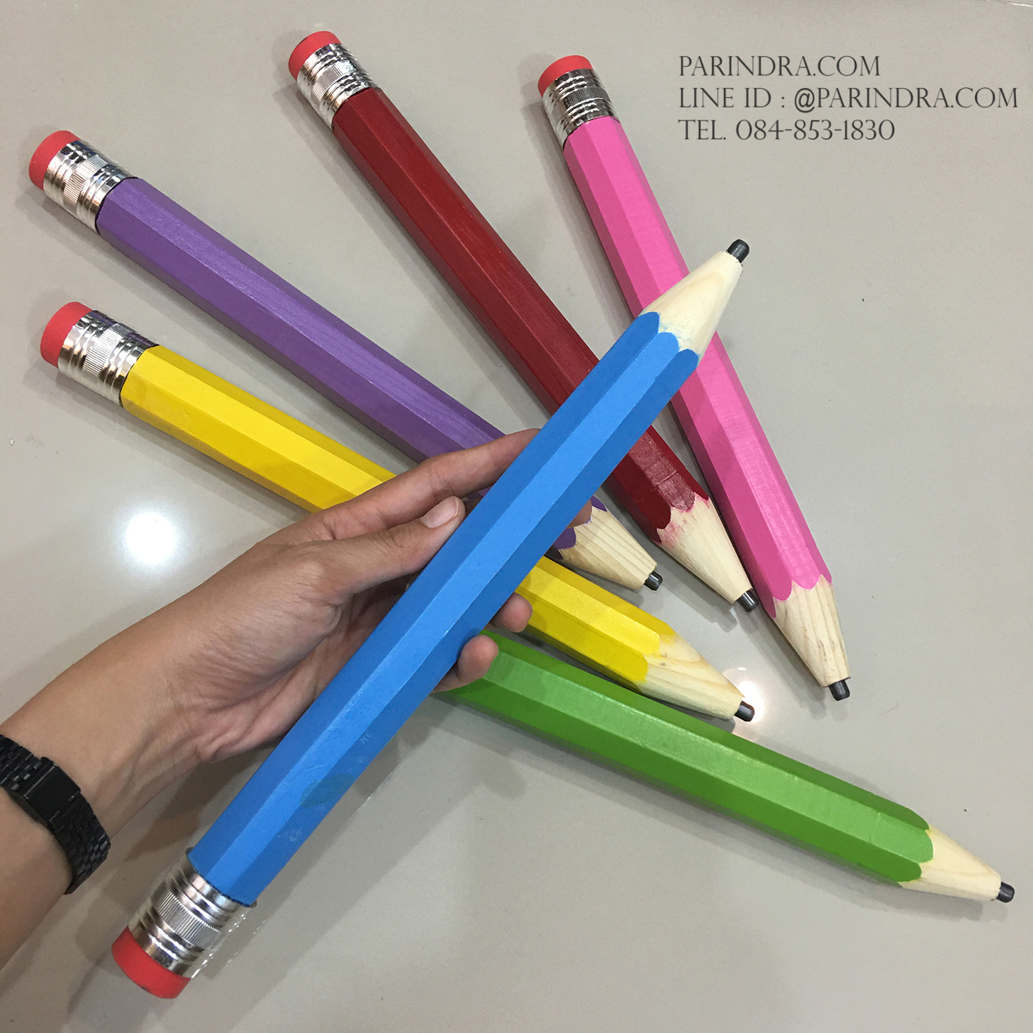 ดินสอไม้ยักษ์ ใหญ่เวอร์ กันลืม กันหาย มีหลากหลายสี