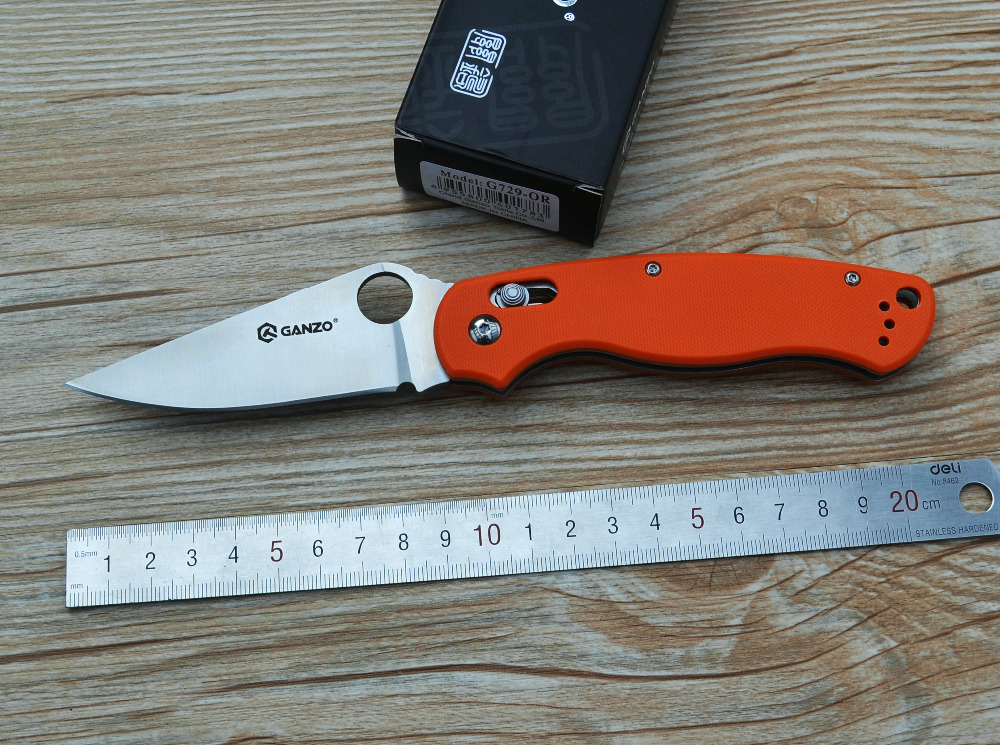 มีดพับ Ganzo รุ่น G729-OR ด้ามสีส้ม ของแท้ 100%