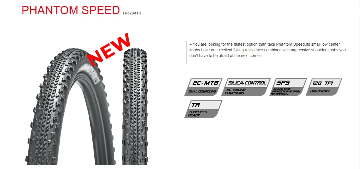 ยางนอกขอบพับ CHAOYANG PHANTOM SERIES SPEED 29X2.0 / 29x2.30 TR 120 TPI