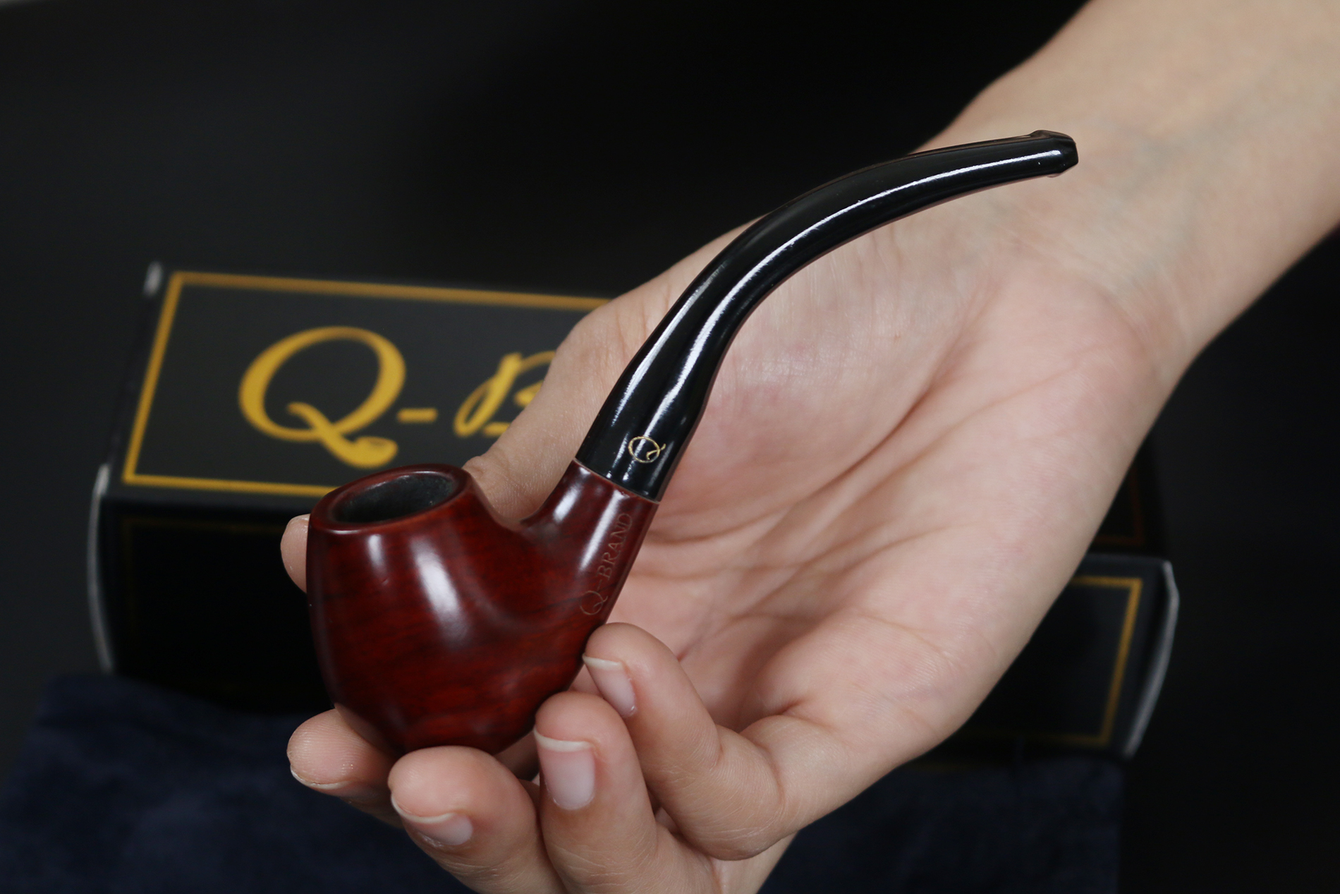 ไปป์ Q Brand Pipe ไม้แท้ ทรงสวย #Sansen 021