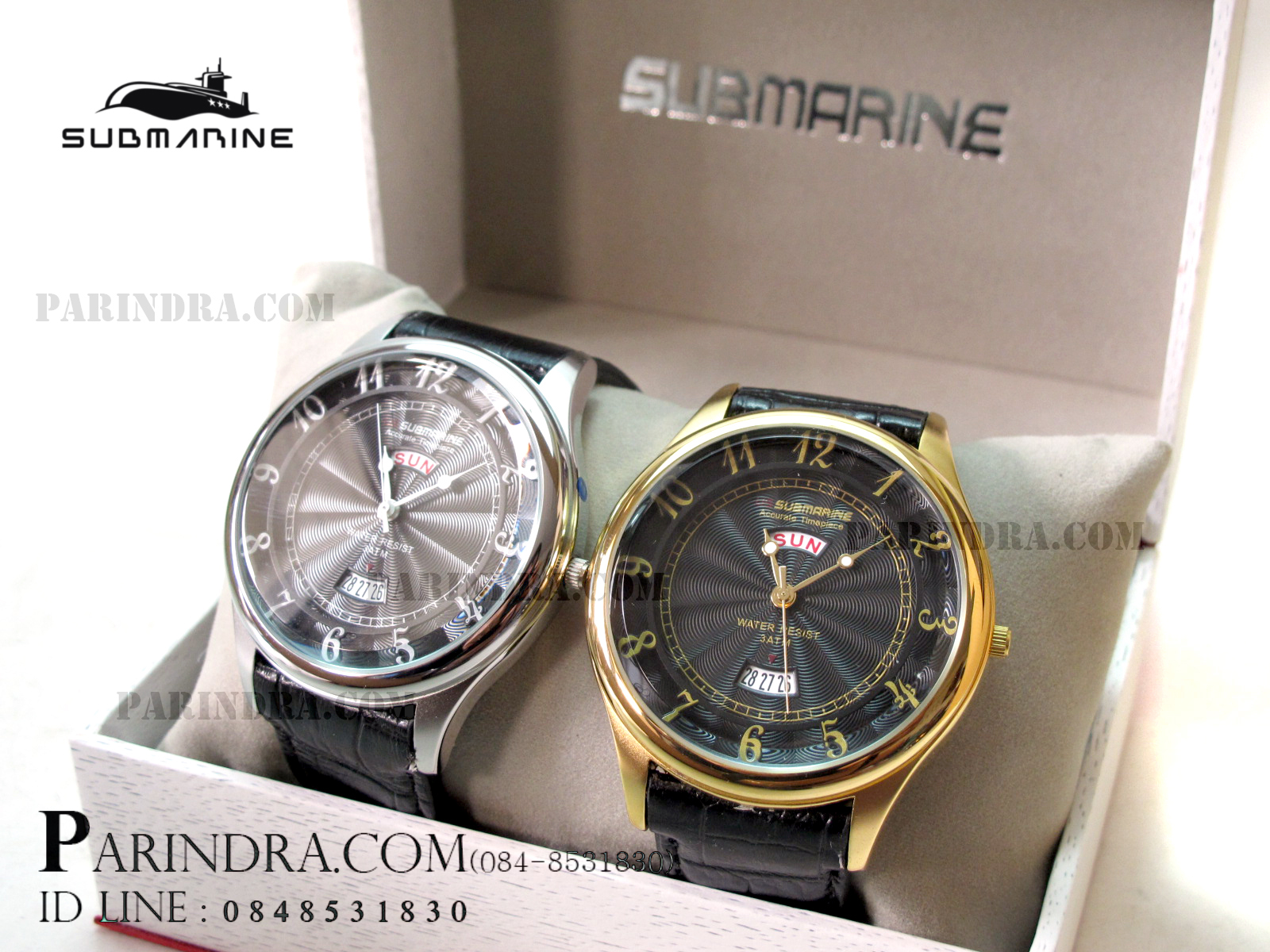 นาฬิกา US Submarine J105MDD หน้าปัดทองขอบทอง