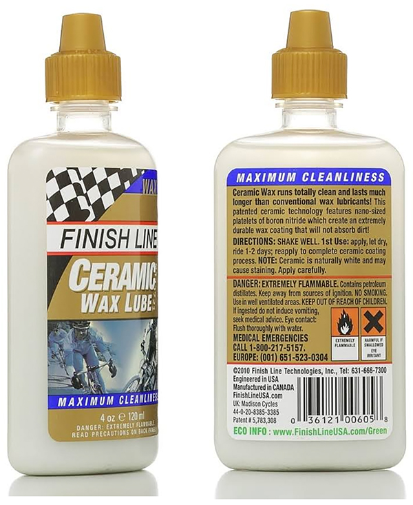 น้ำมันหยอดโซ่ FINISH LINE CERAMIC WAX CHAIN LUBE, 4OZ, 120ml.