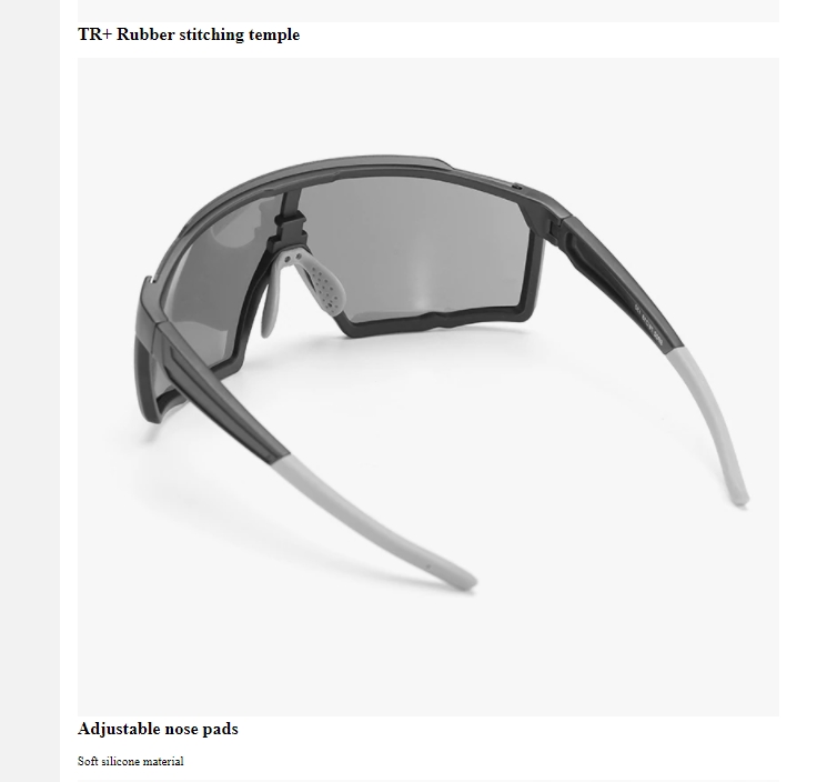แว่นตา ROCKBROS Glasses Photochromic / Polarized Lens Myopia Frame (ฟ้า,ดำ)