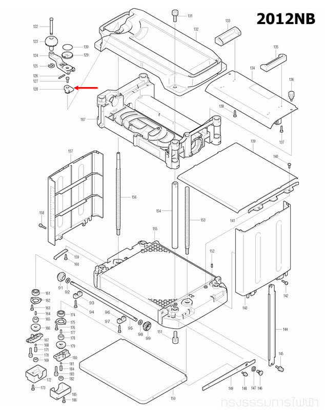 JOINT แท่นไสไม้ Makita-มากีต้า 2012NB [#128] Pn.317760-0 (แท้) ##