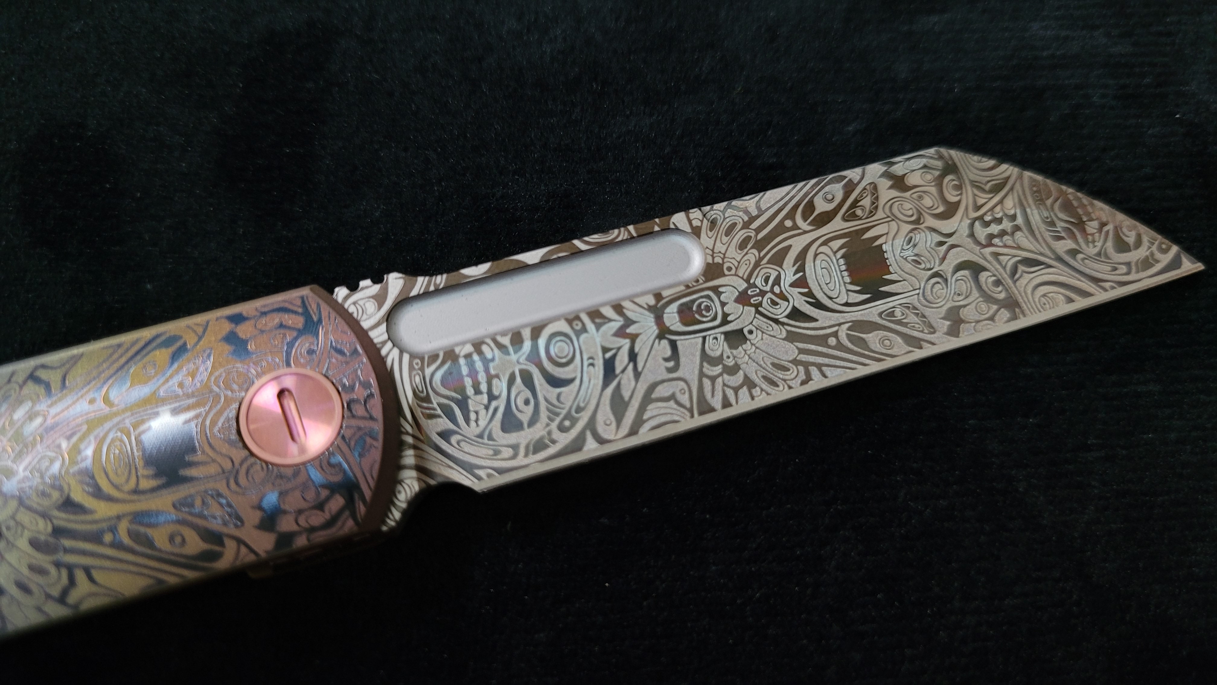 Native Art Revenge "Fukushu" Front Flipper Pink/Red/Orange Top Radiant