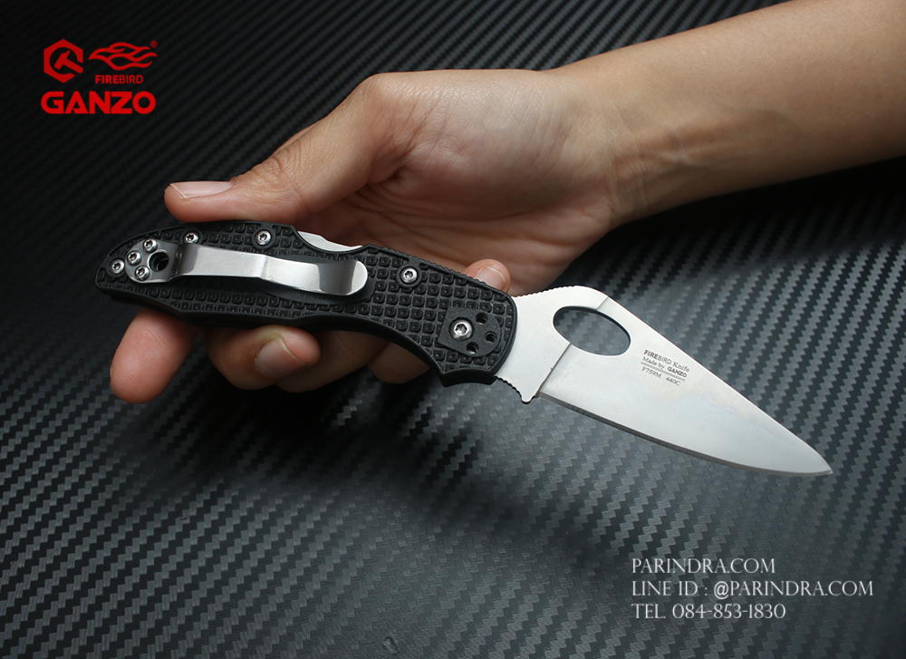 มีดพับ Ganzo กานโซ่ รุ่น F759M-BK สีดำของแท้ 100%