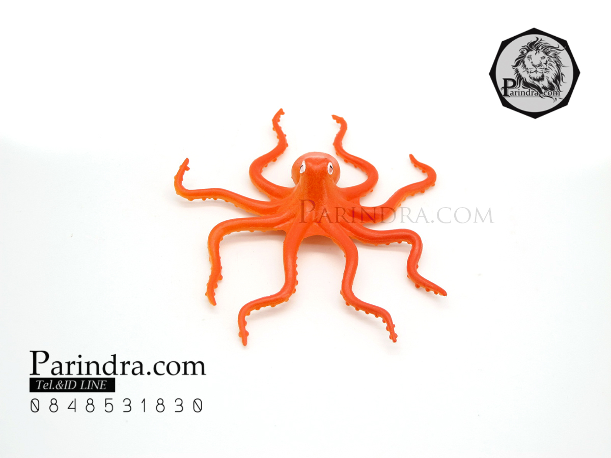 โมเดลปลาหมึกยักษ์สีส้ม