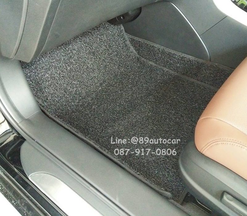 ขายพรมปูพื้นรถยนต์เข้ารูป Honda Accord Hybrid 2016 ไวนิลสีดำขอบดำ