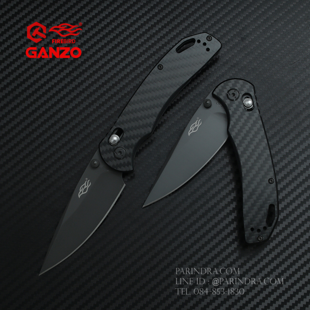 มีดพับ GANZO FIREBIRD รุ่น F7533-CF หมุดสีดำ ของแท้ 100%