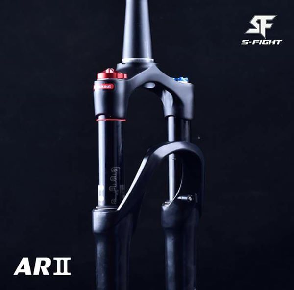 โช๊คลม S-FIGHT AR2 AIR FORK ยุบ 100มม, S518 คอเทเปอร์, แกน 9mm, 29er 2019