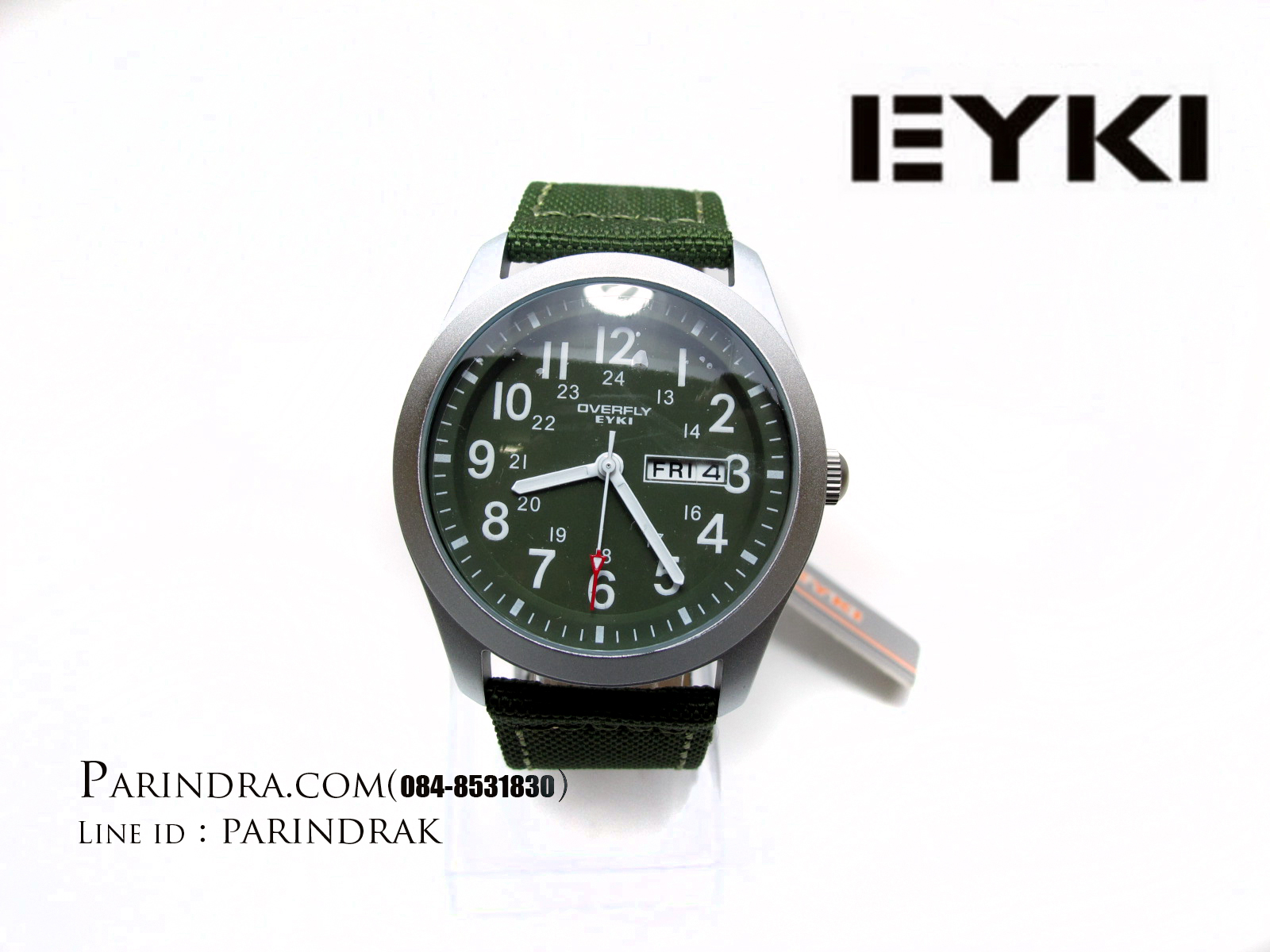 นาฬิกา Eyki Overfly สายผ้าไนลอนสีเขียวทหาร พร้อมกล่อง