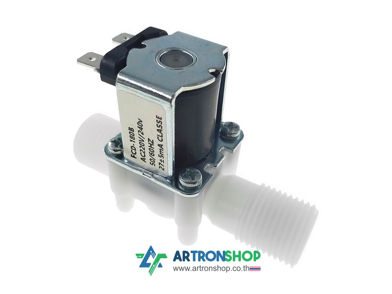 โซลินอยด์วาล์ว 220V AC ขนาด 4 หุน 1/2 นิ้ว ปกติปิด