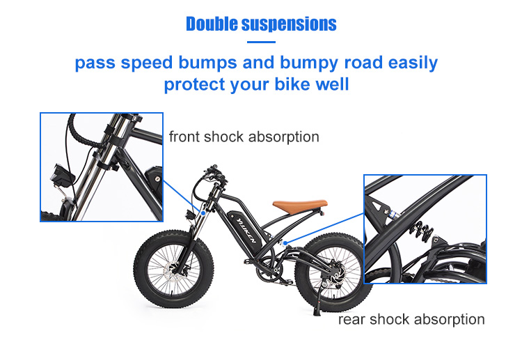 จักรยานไฟฟ้า YOUKEN Fat Tire Electric Bike E-Bike SUPER 73, 7 สปีด ล้อ 20 นิ้ว 750w/แบตลิเที่ยม, วิ่งได้ 30-60กม.เร็วสูงสุด 30กม/ชม