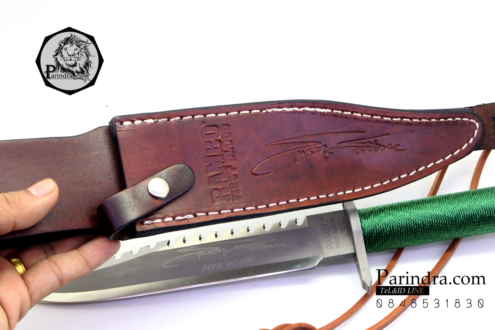 มีดเดินป่าใบตาย RAMBO FIRST BLOOD Sylvester Stallone Signature Edition สุดโหด OEM