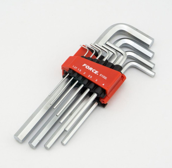ชุดประแจ หกเหลี่ยมก้านยาว (10ชิ้น) ฟอร์ซ (FORCE) P/N.F131-5102L (แท้)## (*)