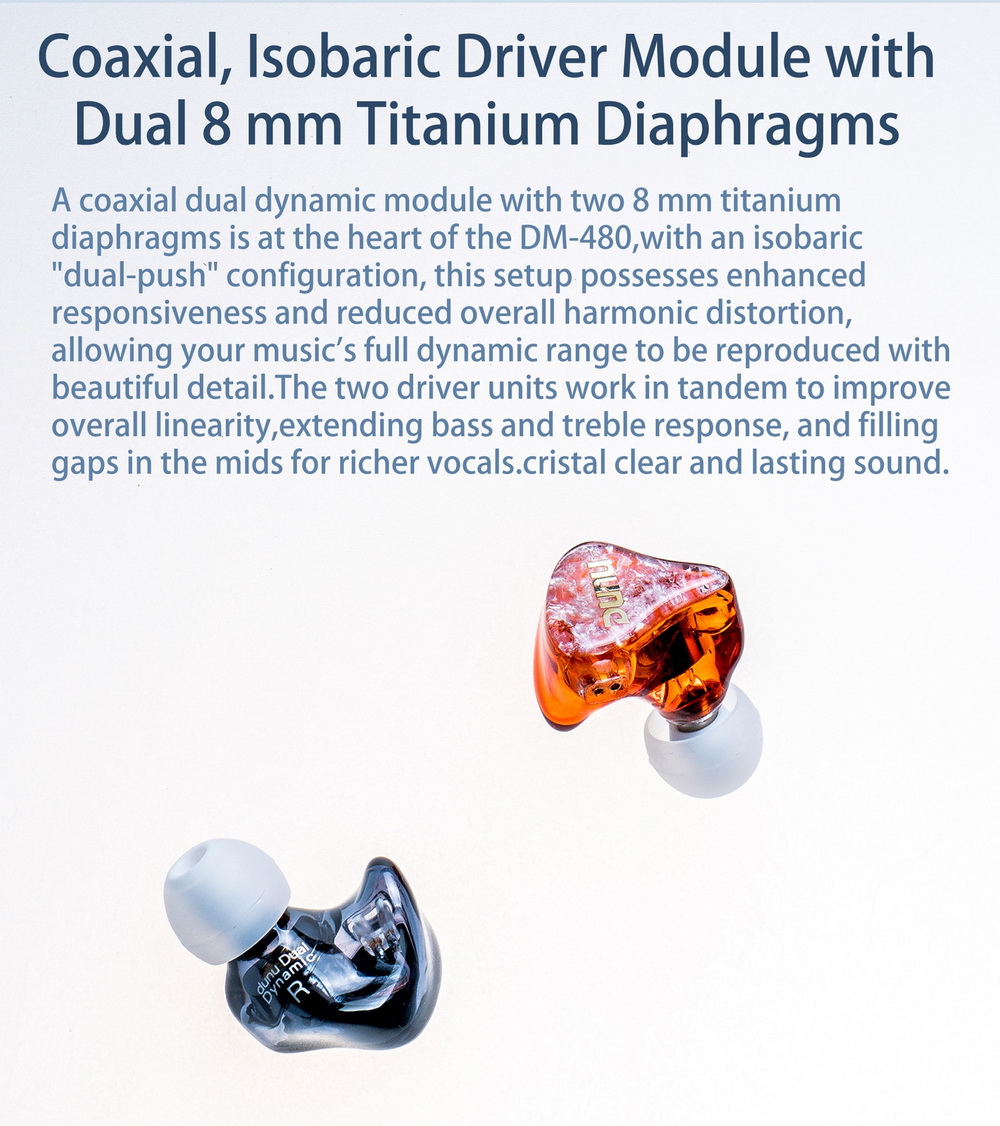 ขาย DUNU DM-480 หูฟัง 2 Dynamic ไดรเวอร์ แบบพิเศษ รองรับ Hi-Res