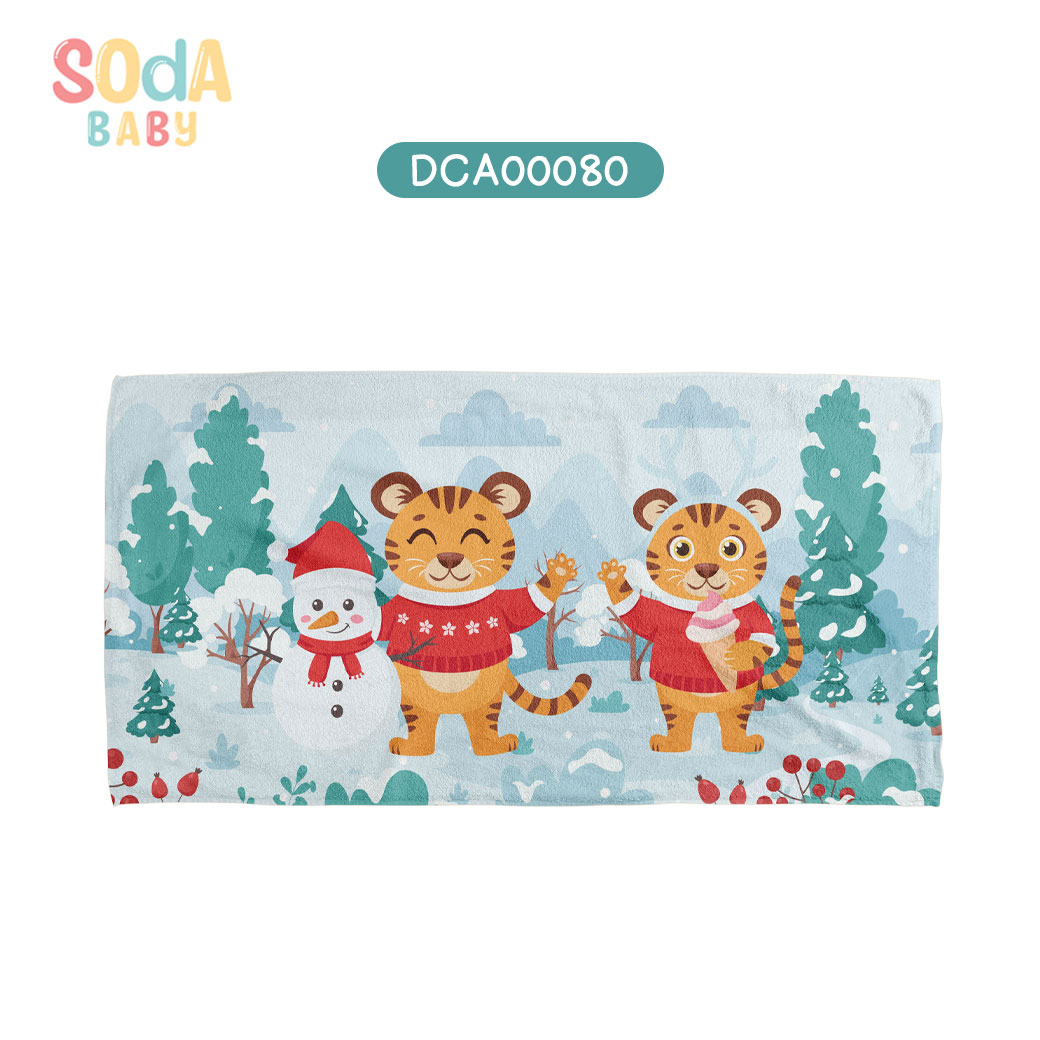 ผ้าเช็ดตัวเด็ก ลาย Winter รหัส DCA00080 ⛄️❄️#Winter #SOdAbaby