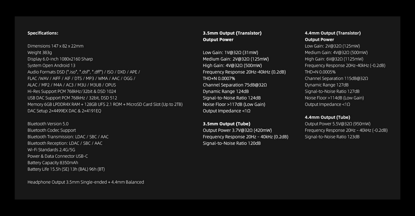 Shanling M8T DAP เครื่องเล่นพกพาหลอดแก้ว ระบบ Android 13 ระดับเรือธง ประกันศูนย์ไทย