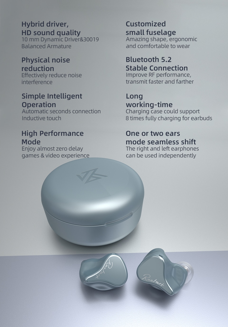 ขาย KZ SKS หูฟัง TWS 2 ไดรเวอร์ 1DD+1BA ประกันศูนย์ไทย