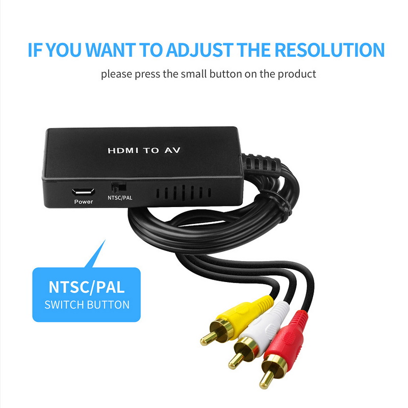 X-Tips HDMItoAV Adapter ตัวแปลง HDMI ออก RCA สามสี ปรับ NTSC/PAL ได้ ประกันศูนย์ไทย