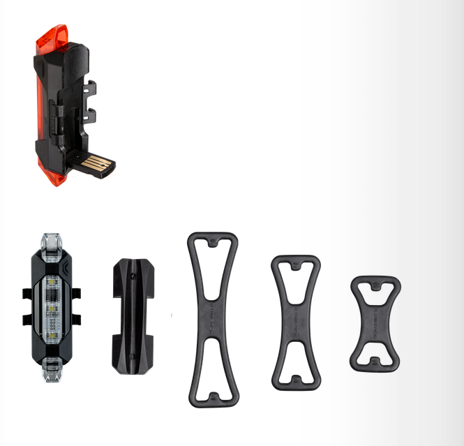 ไฟหน้า USB " ILUMENOX" SS-L327W SLASH USB Rechargeable Safety light (White LED) Front Light