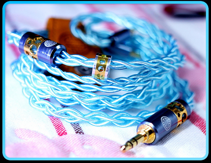 ขาย Hakugei Galaxy สายอัพเกรดหูฟัง Litz 6N OCC ชุบเงิน หุ้มฉนวนใส PE สีฟ้า