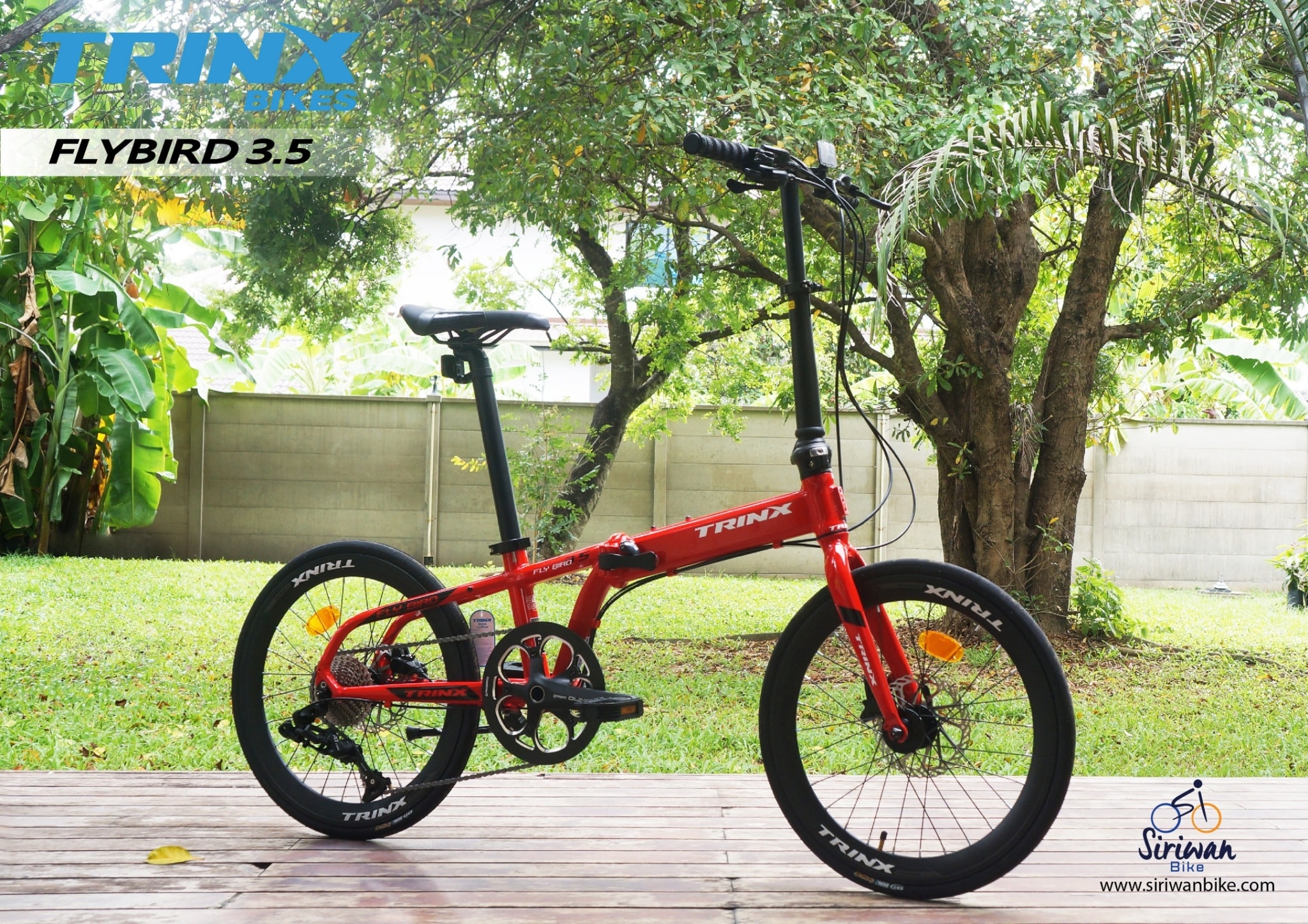 TRINX FLYBIRD 3.5 — จักรยานพับ 20" ดิสเบรกน้ำมัน 10 สปีด