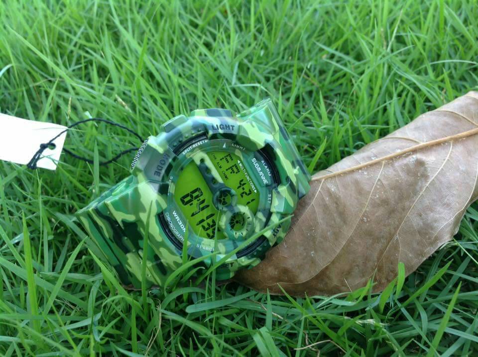 นาฬิกา US submarine รุ่น TP1340M (Military) สีลายพรางทหารสีเขียว หน้าปัดพื้นเขียว