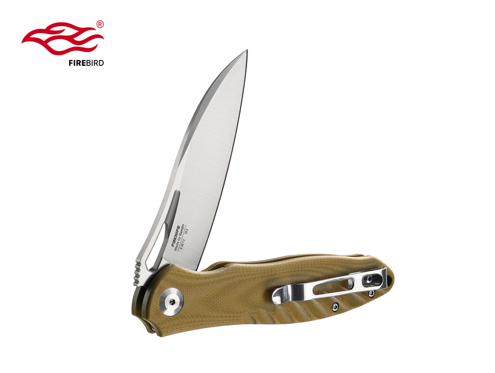 มีดพับ Ganzo กานโซ่ รุ่น FH71-BR / D2 Steel / ด้าม G10 สีน้ำตาล ของแท้ 100%