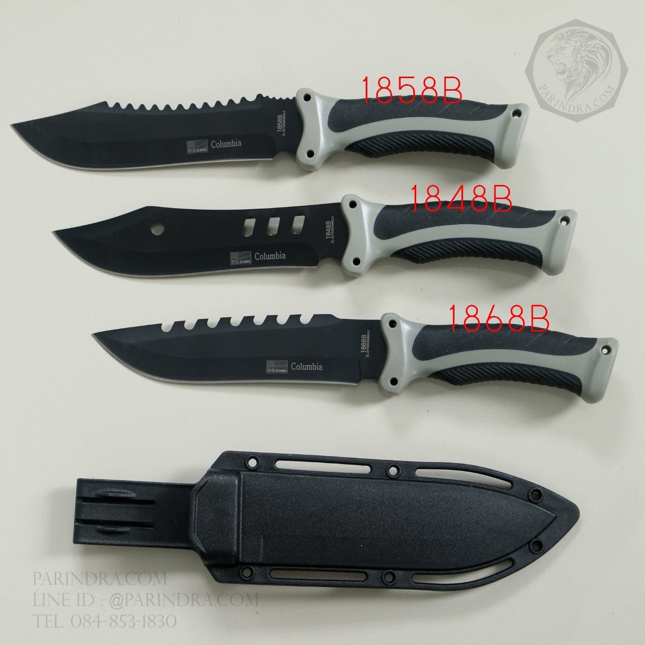 มีดใบตาย Columbia รุ่น 1868B ทรงใบมีดสวย พร้อมปลอกมีด พร้อมใช้