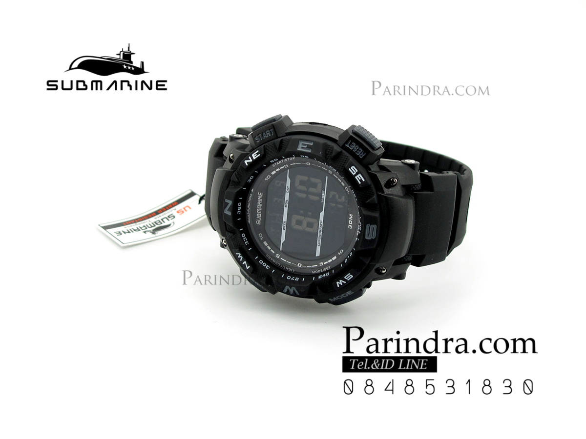 นาฬิกา US submarine รุ่น TP1326M สีดำ พื้นหลังดำ