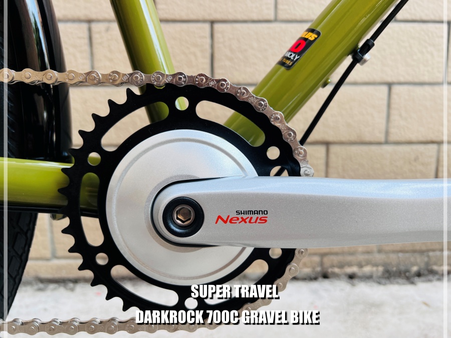 จักรยานกราเวล DARKROCK SUPER TRAVEL 700C GRAVEL BIKE 700C เกียร์ดุม NEXUS ไฟหน้า LED