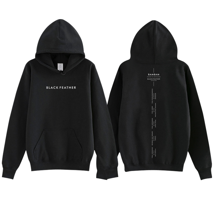 เสื้อฮู้ด (Hoodie) BAMBAM - BLACK FEATHER