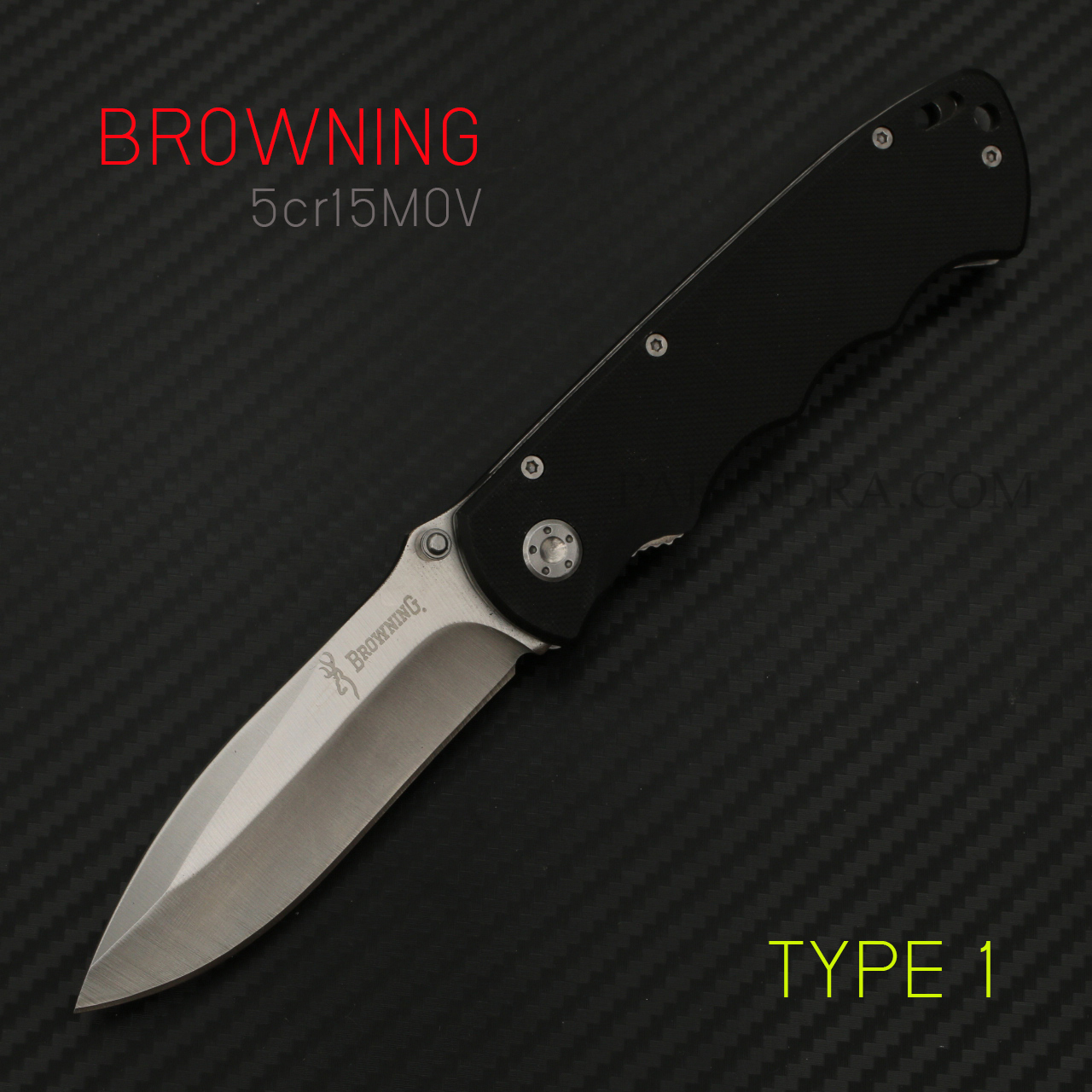 มีดพับ BROWNING ใบมีด 5cr15MOV ด้าม G10 TYPE 1 (OEM)