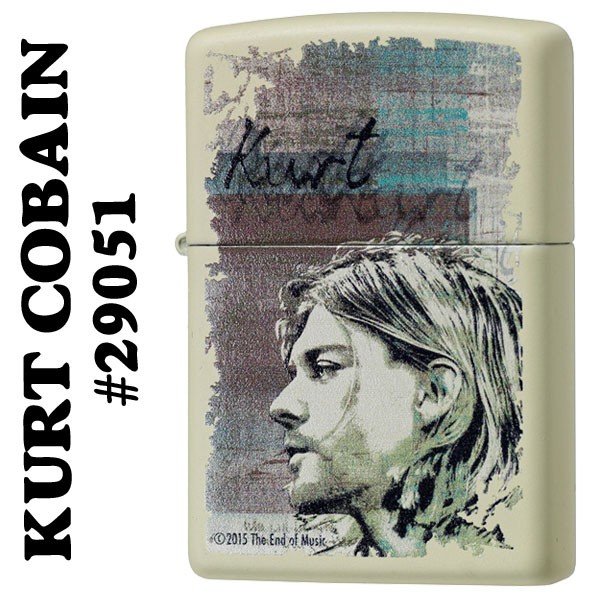 ไฟแช็ค Zippo แท้ " Zippo 29051 KURT COBIAN Cream Matte Finish Lighter " แท้นำเข้า 100%