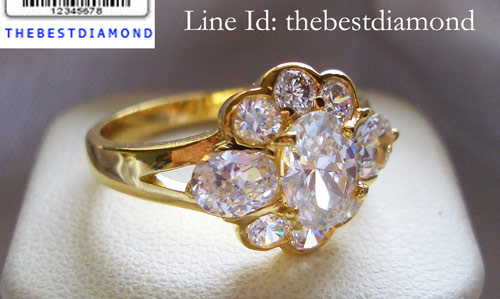 ***แหวนรูปดอกไม้หรูหราดูดีมากค่ะ สำหรับสาวๆที่ชอบแหวนวงใหญ่ เริ่ดหรู งานเรียบร้อย ชุบทองแท้ 24 K หนา 5ไมครอน BR906