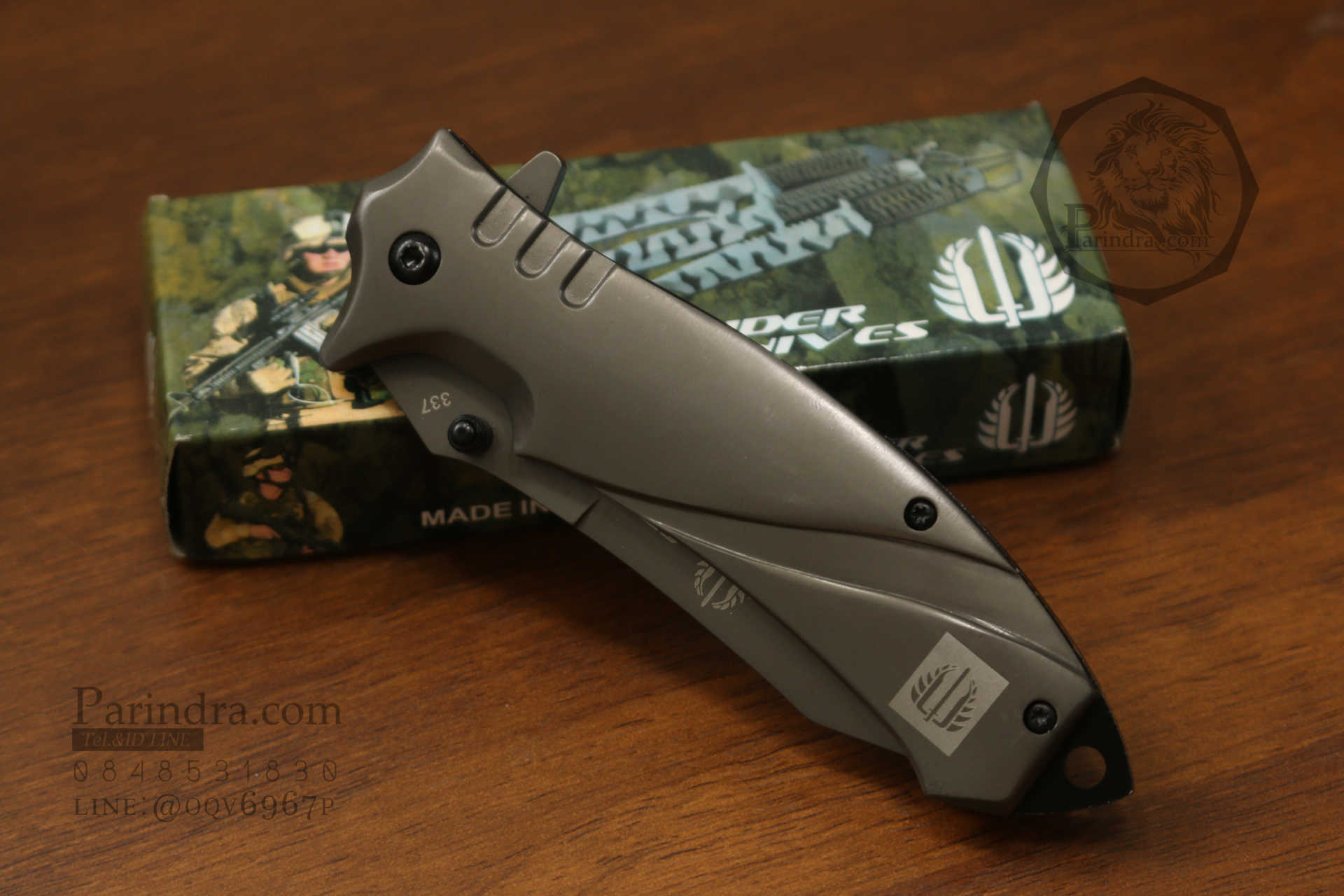 มีดพับ STRIDER รุ่น 337 สีเทา Metallic ล้วน (OEM)