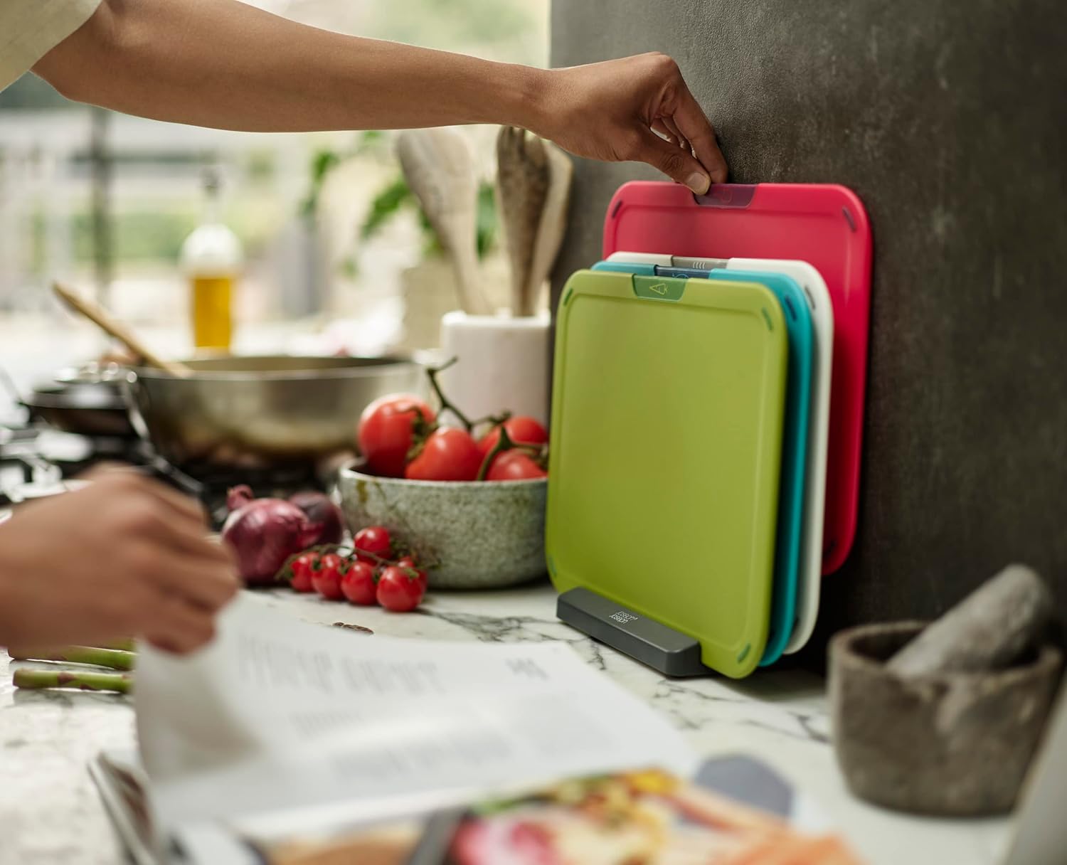 พร้อมที่เก็บ Joseph Joseph DUO cutting board