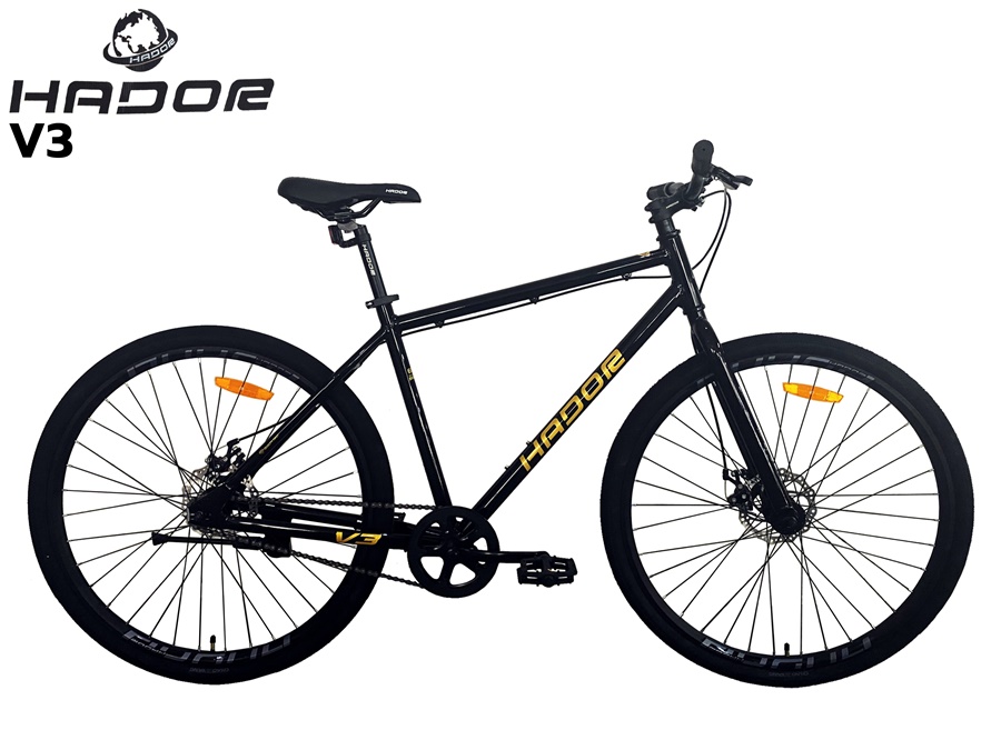 จักรยานไฮบริด HADOR V3 1SP ล้อ 700C Single speed เฟรมเหล็ก NEW2024