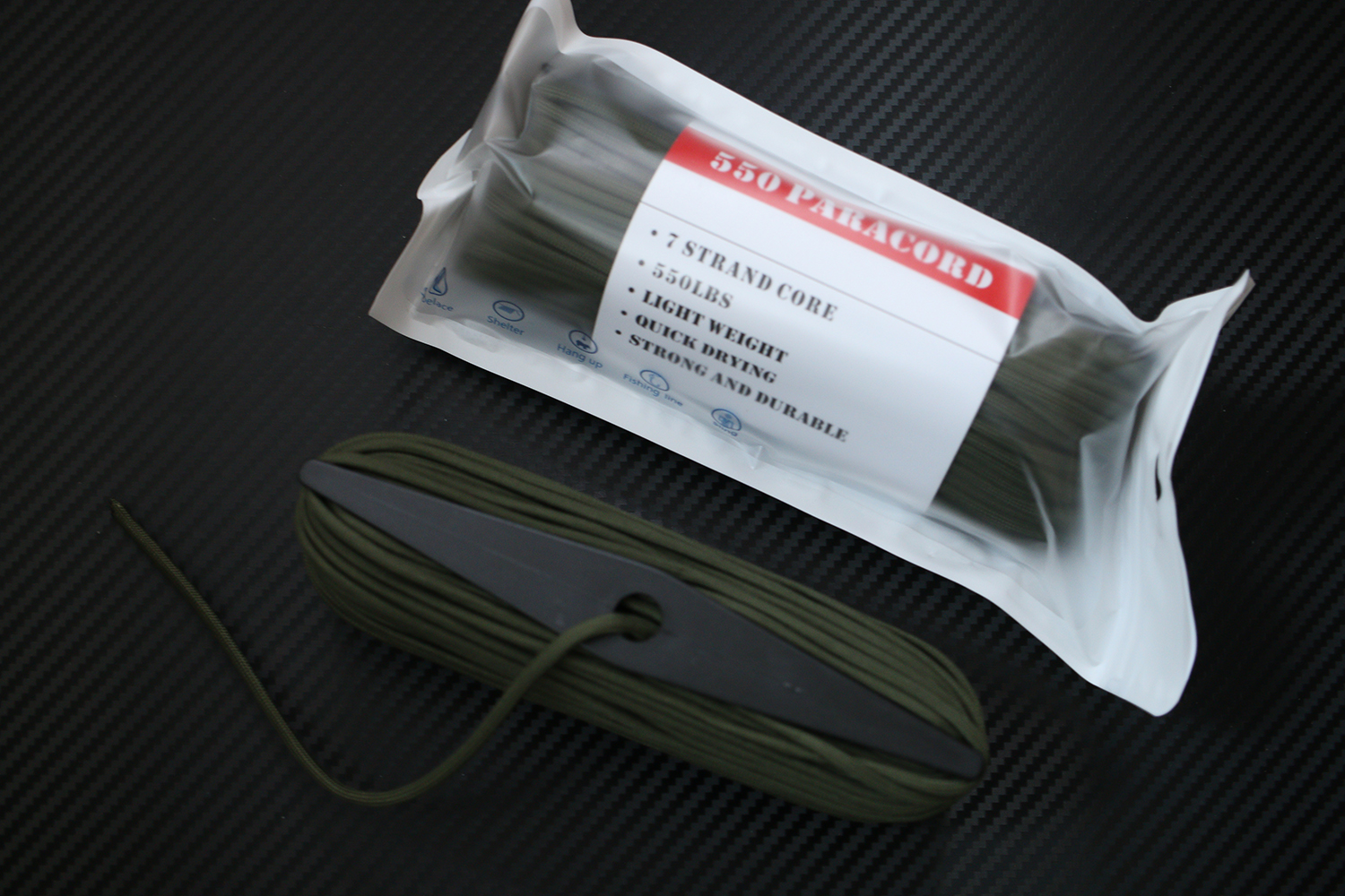 เชือกพาราคอร์ด PARACORD 550 คุณภาพสูง # ARMY GREEN ใช้ได้งานได้เอนกประสงค์