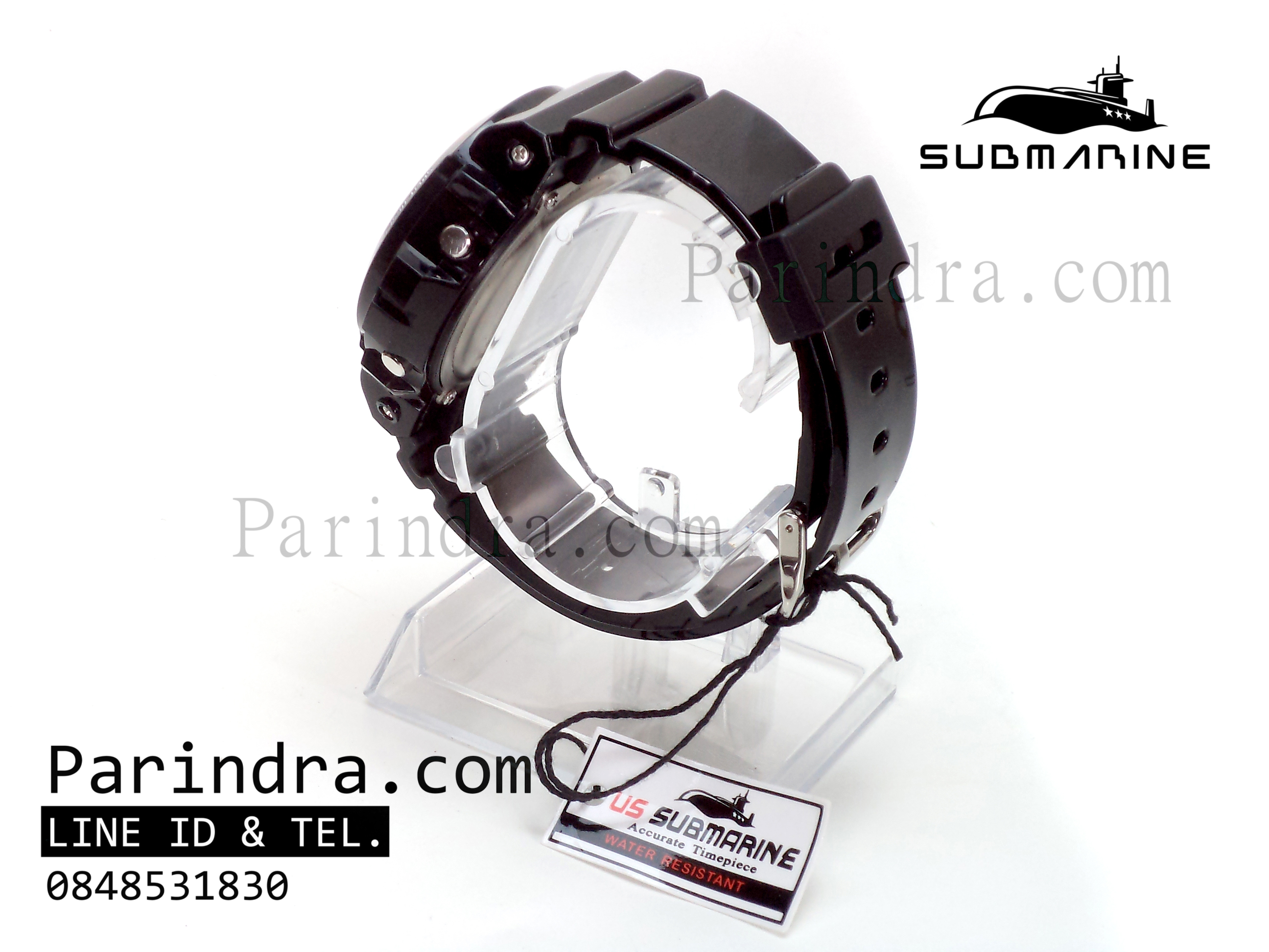 นาฬิกา US submarine Adventure Protector รุ่น TP1279M สีดำตัดทอง พื้นหลังดำ