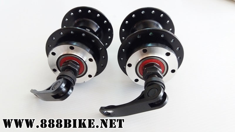 ดุมดิสเสือภูเขา ดุมเสือภูเขา VEDA หน้า/หลัง โม่อลูฯ สีดำและสีแดง 32H,VEDA-433