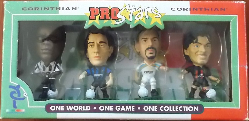 ตุ๊กตาโมเดลนักฟุตบอล ทีมแพ็ค 4x สโมสรในกัลโช่ เซเรียเอ โครินเธียน โปรสตาร์ - 4-Pack 2000 ใหม่ / 4x CALCIO SERIE A Football Club Corinthian ProStars Football Figure Team Pack - 4-Pack 2000 NEW