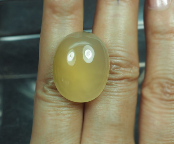 คาลซิโดนีสีเหลือง (Yellow Chalcedony) 35.36 กะรัต