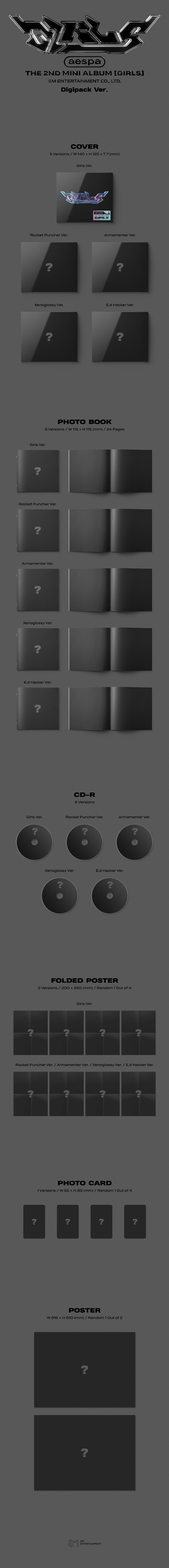 อัลบั้ม #Aespa - Mini Album Vol.2 [Girls] (Digipack Ver.) (Random Ver.)