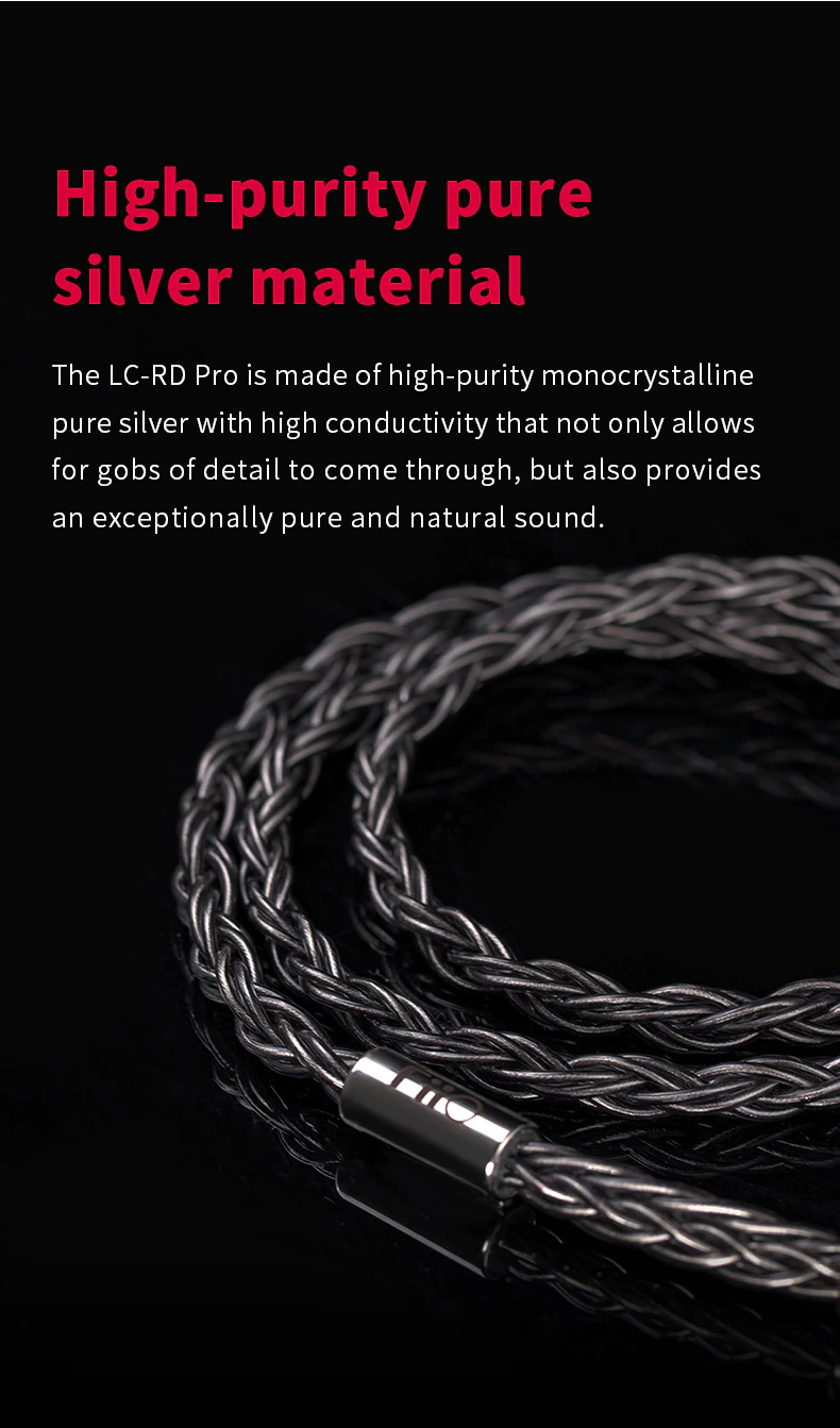 ขาย FiiO LC-RD Pro สายอัพเกรดหูฟังทำจากเงินล้วน Pure Silver ถักแบบ Litz