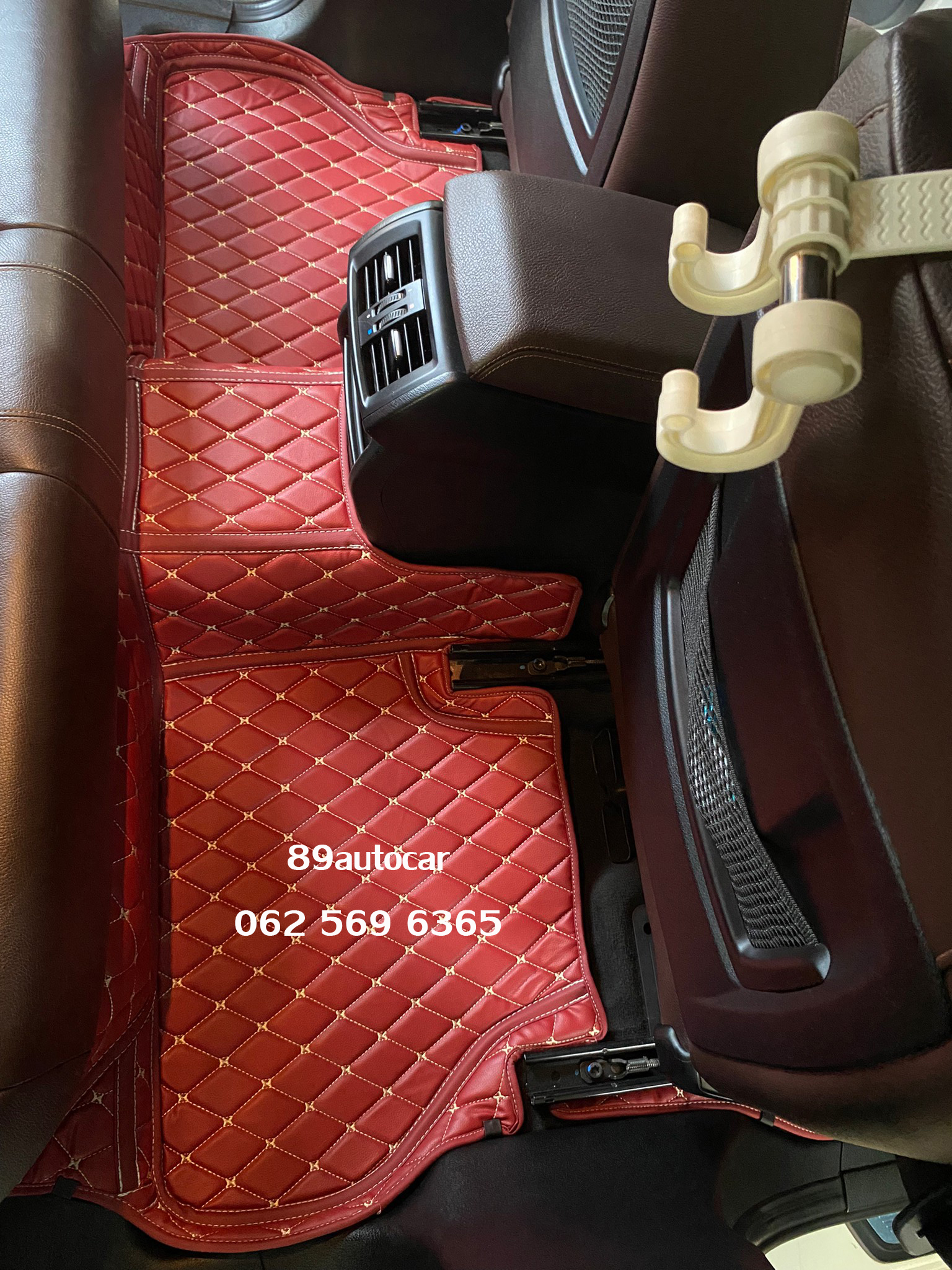 พรมปูพื้นรถยนต์ BMW X4 2014 ปูพรม6D สีแดงไวน์ ในห้องโดยสาร 2 แถว